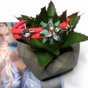 “Sofia” Crystal Bracelet || Neon Floral Bracelet